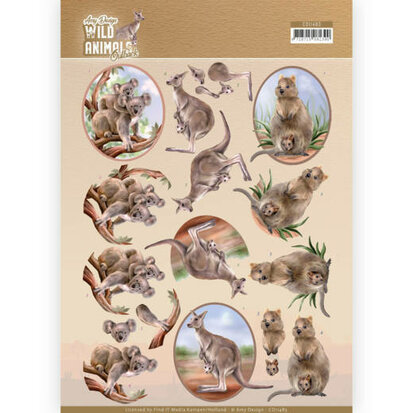 3D Cutting sheet - Amy Design - Wild Animals Outback - Kangaroo