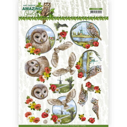 3D Cutting Sheet - Amy Design - Amazing Owls - Meadow Owls