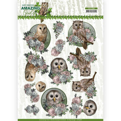 3D Cutting Sheet - Amy Design - Amazing Owls - Romantic Owls