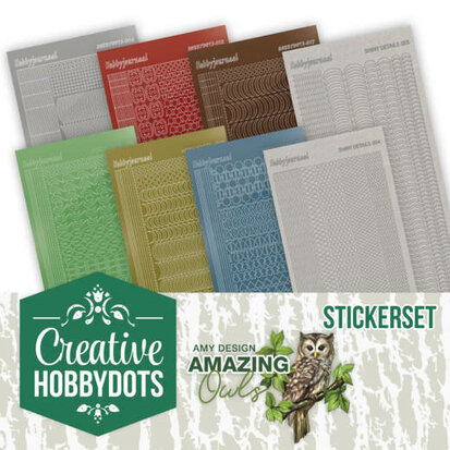 Creative Hobbydots 6 - Amy Design - Amazing Owls - Sticker Set