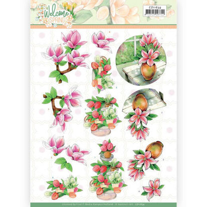 3D cutting sheet - Jeanine's Art - Welcome Spring - Pink Magnolia