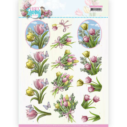 3D Cutting Sheet - Amy Design - Enjoy Spring - Bouquets of Tulips - CD11653
