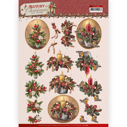 3D Cutting Sheet - Amy Design - History of Christmas - Christmas Candles