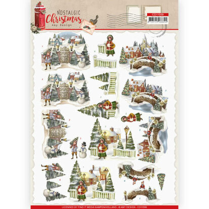 3D cutting sheet - Amy Design - Nostalgic Christmas - Christmas Village