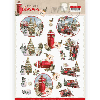 3D cutting sheet - Amy Design - Nostalgic Christmas - Christmas Train