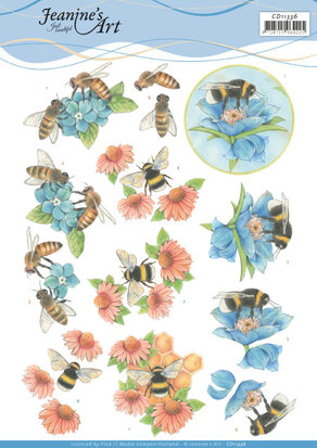 3D Cutting Sheet - Jeanine's Art - Bees and Flowers