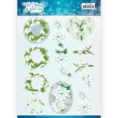 3D Cutting Sheet - Jeanine's Art - The colours of winter - White winter flowers