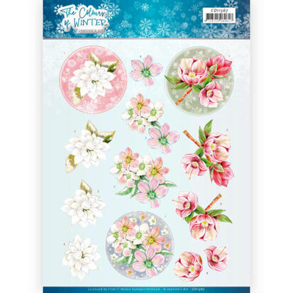 3D Cutting Sheet - Jeanine's Art - The colours of winter - Red winter flowers