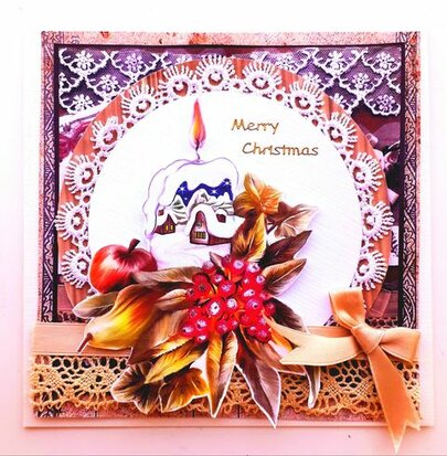 3D Cutting Sheet - Yvon's Art - Christmas Candle