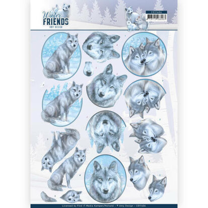 3D Knipvel - Amy Design - Winter Friends - Winter Wolves