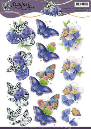 3D Knipvel - Jeanine's Art - Butterfly