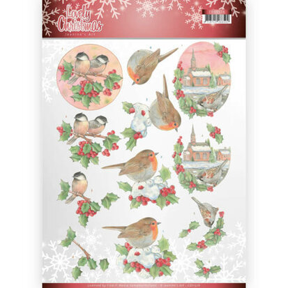 3D Knipvel - Jeanine's Art - Lovely Christmas - Lovely Birds