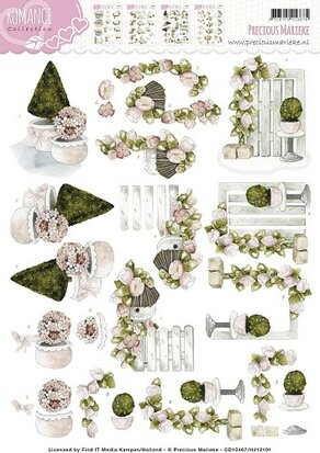 3D Knipvel - Precious Marieke - Romance - Garden Flowers