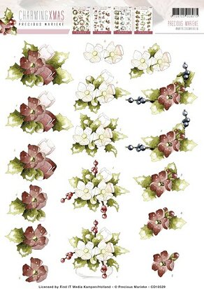 3D Knipvel - Precious Marieke - Charming Xmas - Flower Arrangement