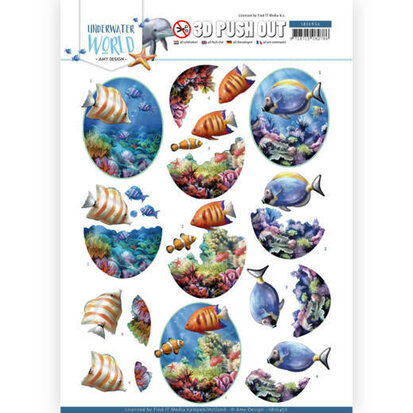 3D Push Out - Amy Design - Underwater World - Saltwater Fish