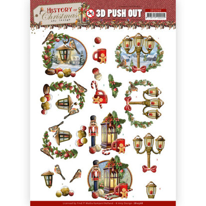 3D Push Out - Amy Design - History of Christmas - Christmas Lanterns
