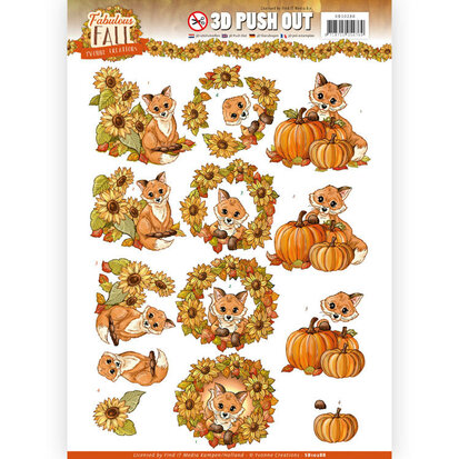 3D Push Out - Yvonne Creations - Fabulous Fall - Fabulous Foxes
