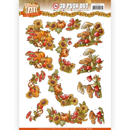 3D Push Out - Yvonne Creations - Fabulous Fall - Fall Bouquets