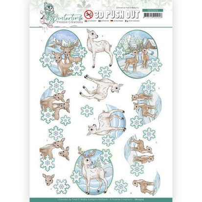 3D Push Out - Yvonne Creations - Winter Time - Deer