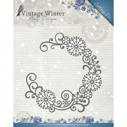 Die - Amy Design - Vintage Winter - Snowflake Swirl Round