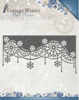 Die - Amy Design - Vintage Winter - Snowflake Swirl Edge