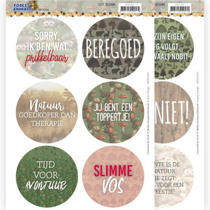 Tekst Designs - Amy Design  Forest Animals (NL) - ADTD1007