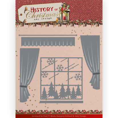 Dies - Amy Design - History of Christmas - Window with Curtains - ADD10243