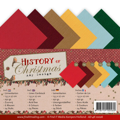 Linen Cardstock Pack - 4K - Amy Design - History of Christmas - AD-4K-10026