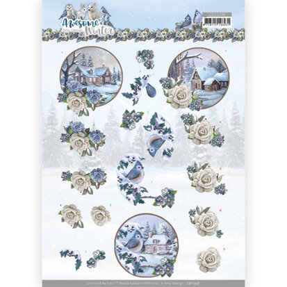 3D Cutting Sheet - Amy Design - Awesome Winter - Winter Village