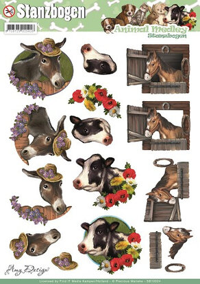Pushout - Amy Design - Animal Medley - Horse and Cow