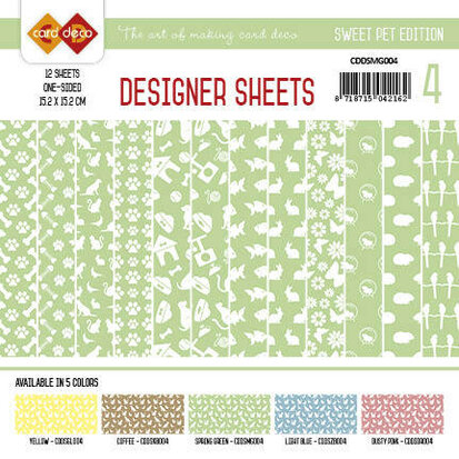 Card Deco - Designer Sheets - Sweet Pet - Meigroen