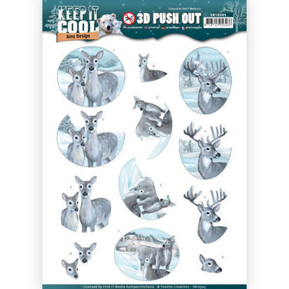 3D Pushout - Amy Design - Keep it Cool - Cool Deers
