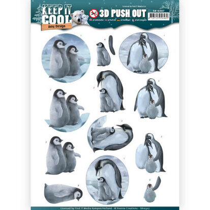 3D Pushout - Amy Design - Keep it Cool - Cool Penguin