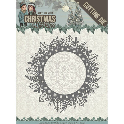 Dies - Amy Design - Christmas Wishes - Holly Wreath