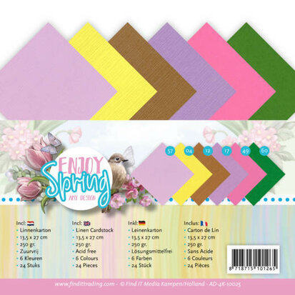 Linen Cardstock Pack - 4K - Amy Design - Enjoy Spring - AD-4K-10025