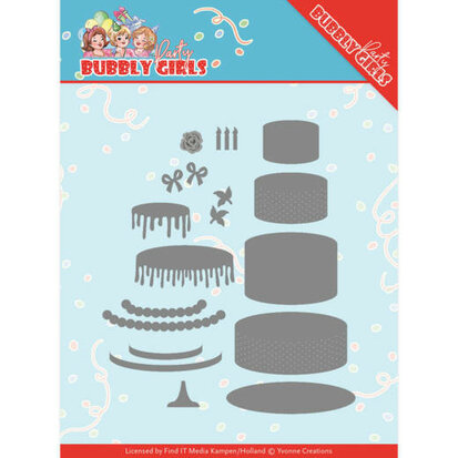 Dies - Yvonne Creations - Bubbly Girls Party - Birthday Cake