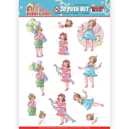 3D Push Out - Yvonne Creations - Bubbly Girls - Party - Party Time