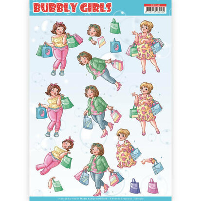 3D Knipvel - Yvonne Creations- Bubbly Girls - Shopping - CD11307