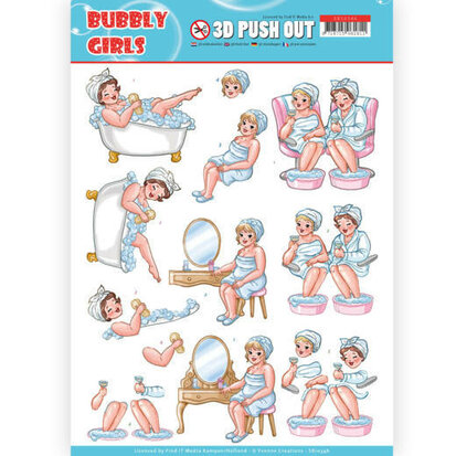 3D Pushout - Yvonne Creations- Bubbly Girls - Bubbly Bath - SB10346