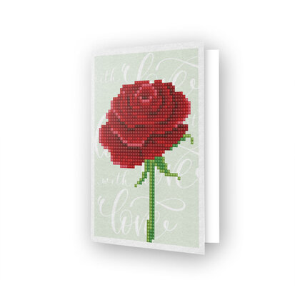 Diamond Dotz - Greeting Card - LOVE ROSE