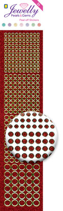 Jewelly Pearls & Gems Dots UFG Red, 2 sheets