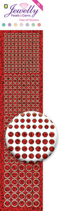 Jewelly Pearls & Gems Dots Diamond Red, 2 sheets