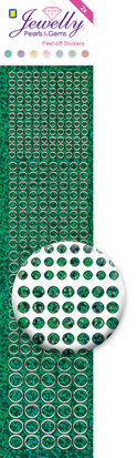 Jewelly Pearls & Gems Dots Diamond Green, 2 sheets