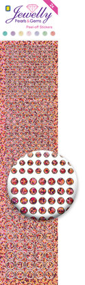 Jewelly Pearls & Gems Dots Diamond Pink, 2 sheets