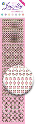Jewelly Pearls & Gems Dots GT Pink, 2 sheets