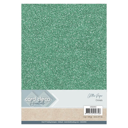 Card Deco Essentials Glitter Paper Ocean