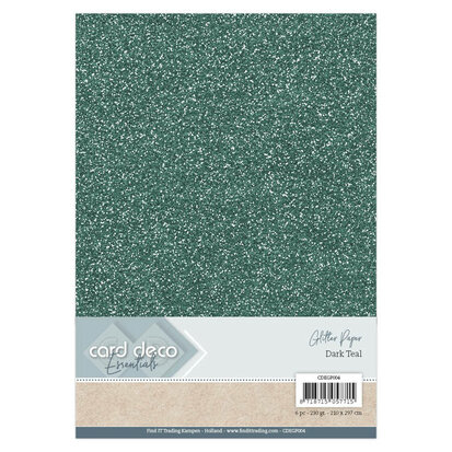 Card Deco Essentials Glitter Paper Dark Teal