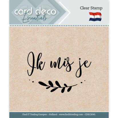 Card Deco Essentials - Clear Stamps - Ik mis je