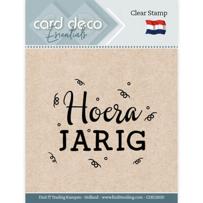 Card Deco Essentials - Clear Stamps - Hoera Jarig