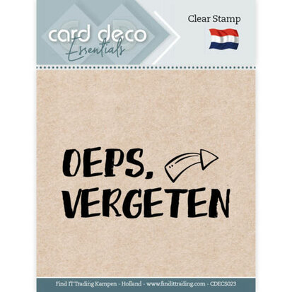 Card Deco Essentials - Clear Stamps - Oeps, vergeten